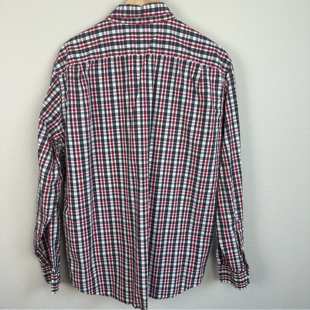 J. Crew Tailored Fit Washed Casual plaid long-sleeve button-down shirt‎